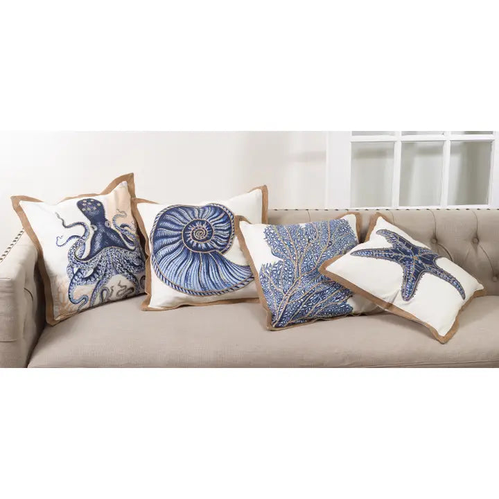 Spiral Shell Pillow - Down Filled