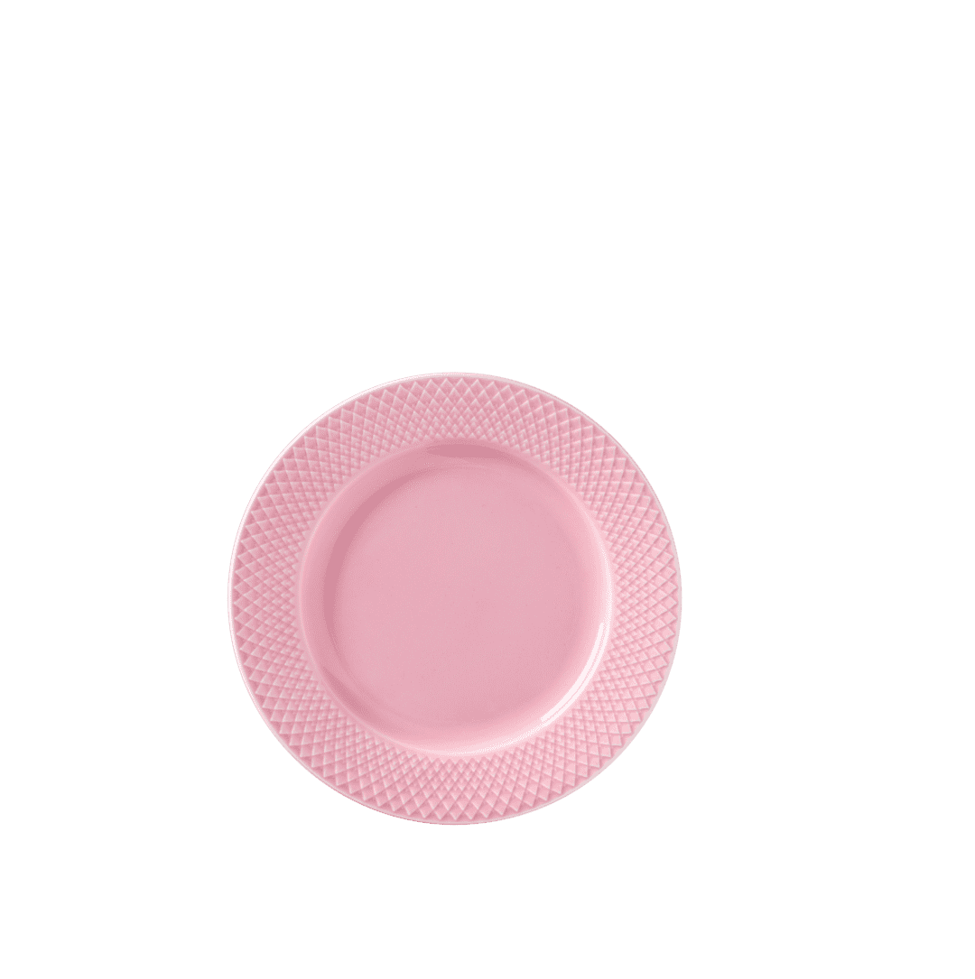 Lyngby Rhombe Color Lunch Plate Rose