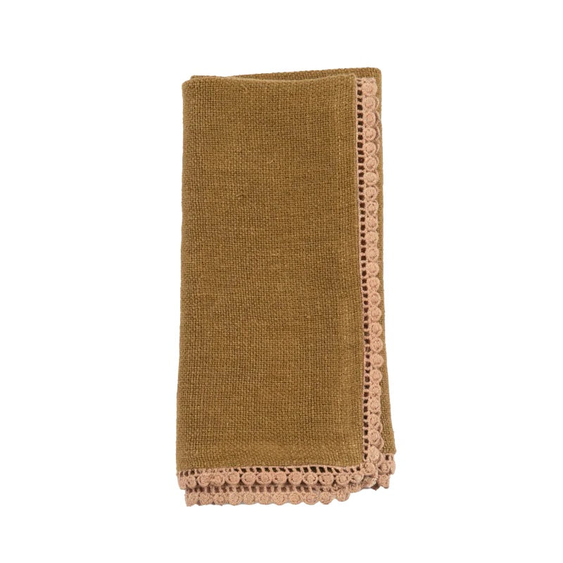 Anika Solid Table Linens Napkin Mustard