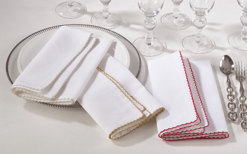 Whip Stitched Napkin, Gold