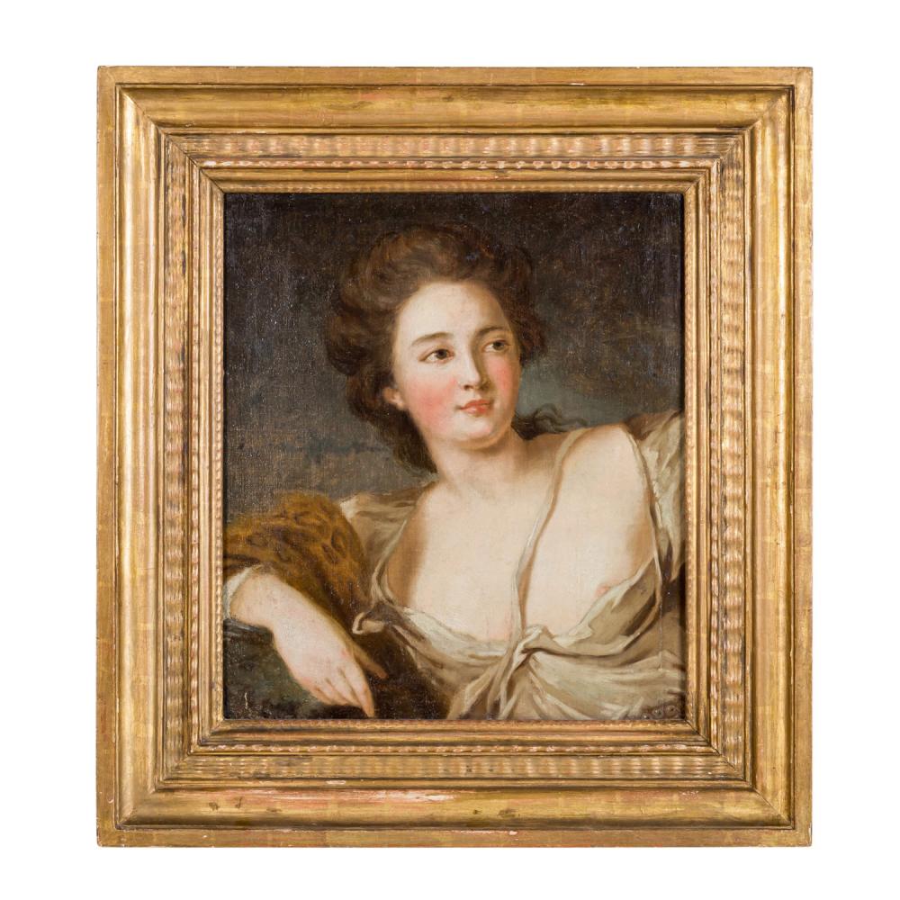 French School Mid-19th Century Half Portrait Woman Portrait
