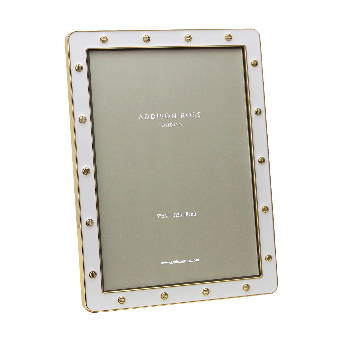 Locket in Gold White Frame