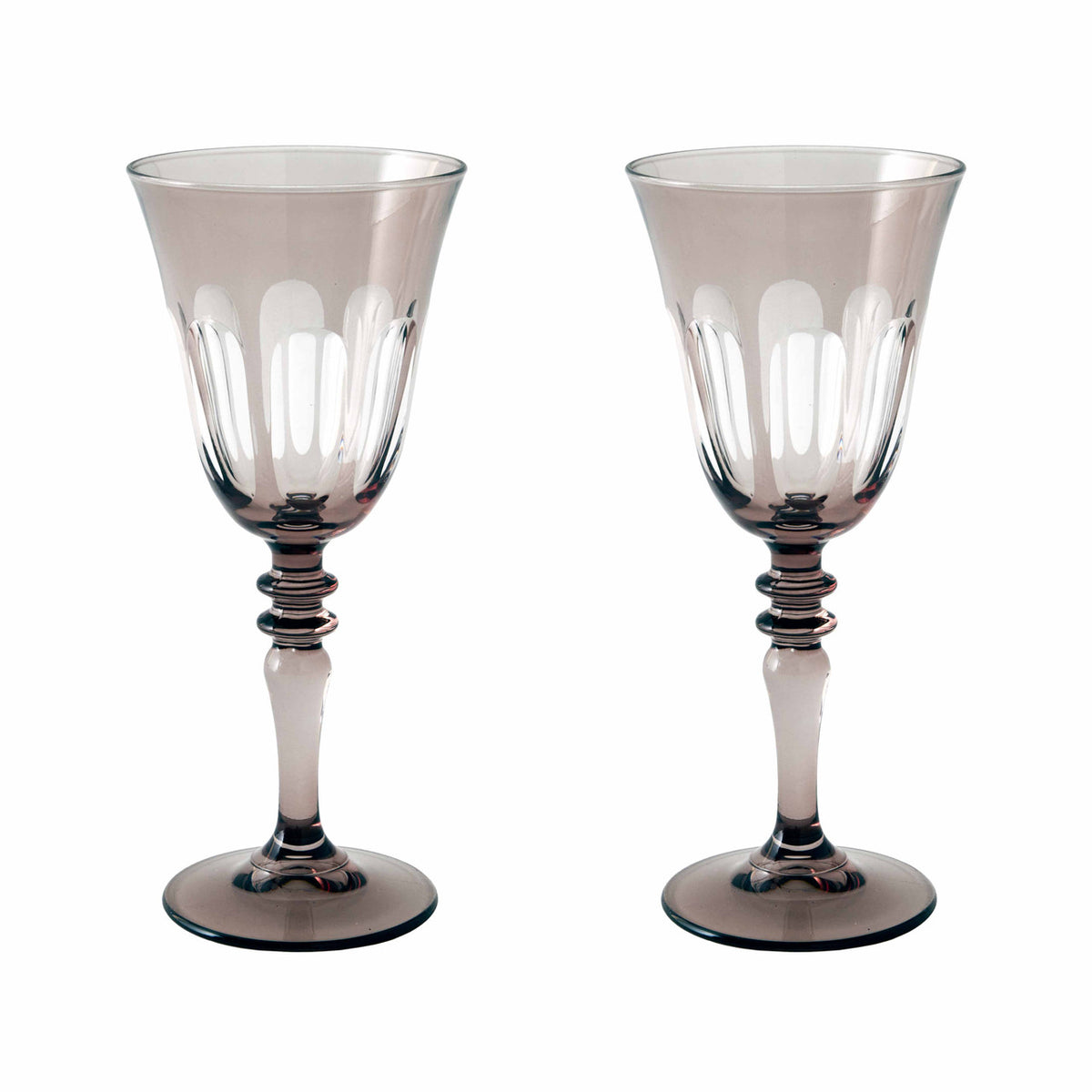 Rialto Glass Wine Smoke , Set Of 2