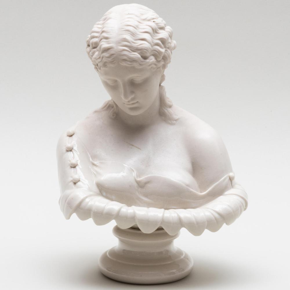 Continental Porcelain Bust of Clytie