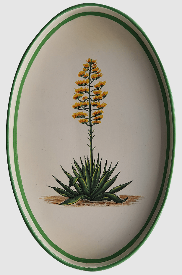 Flora Handpainted Iron Tray, Yellow Flowers