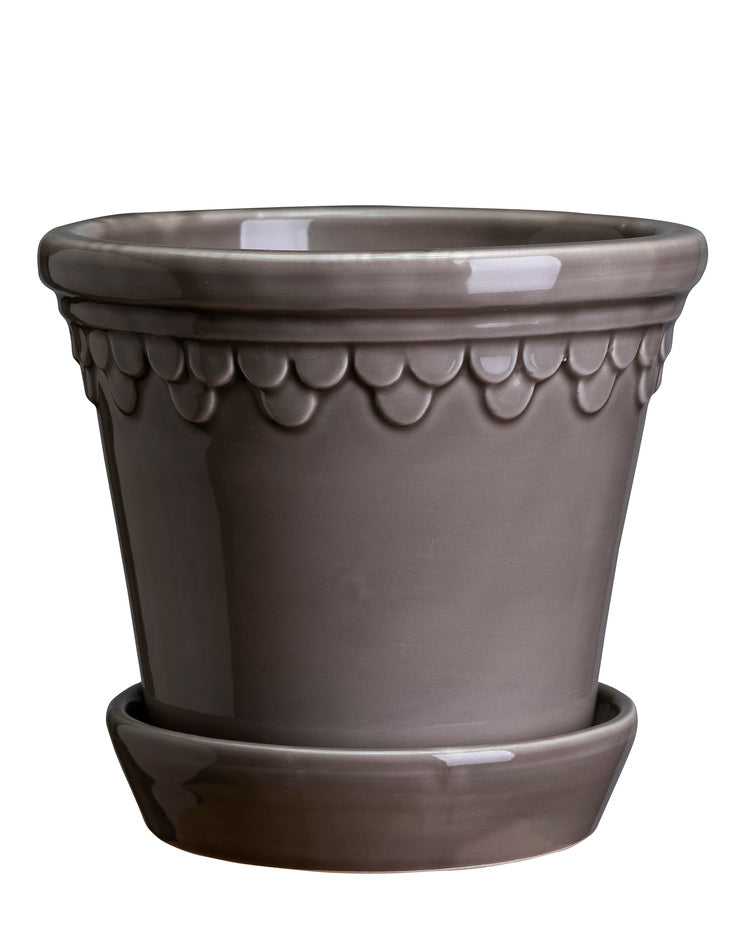 The Castle Pot Set, Glazed Pearl Grey