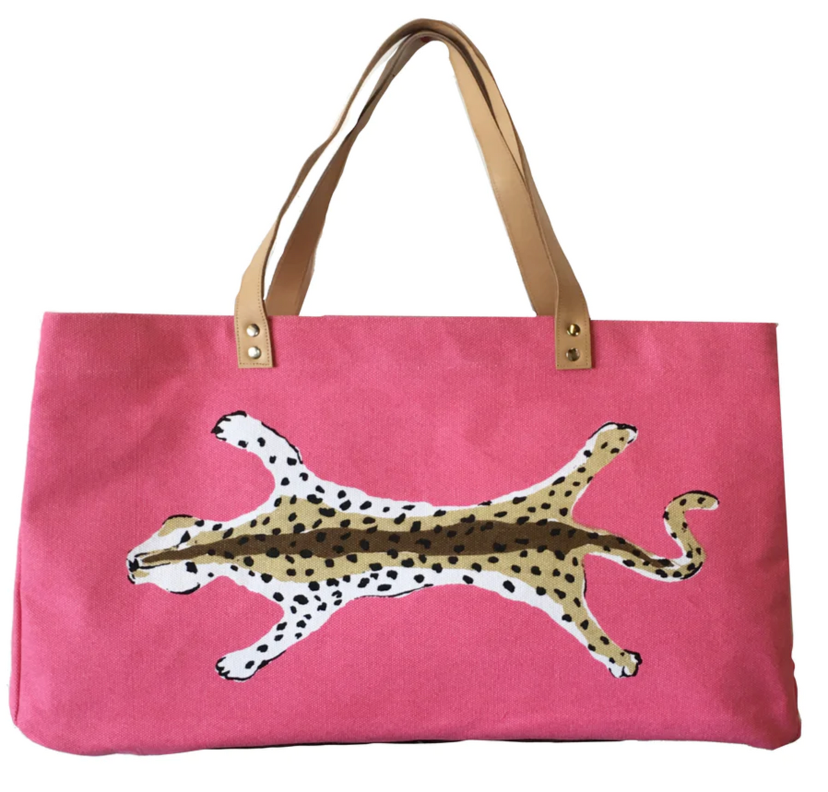 Dana Gibson Pink Leopard Shoulder Tote