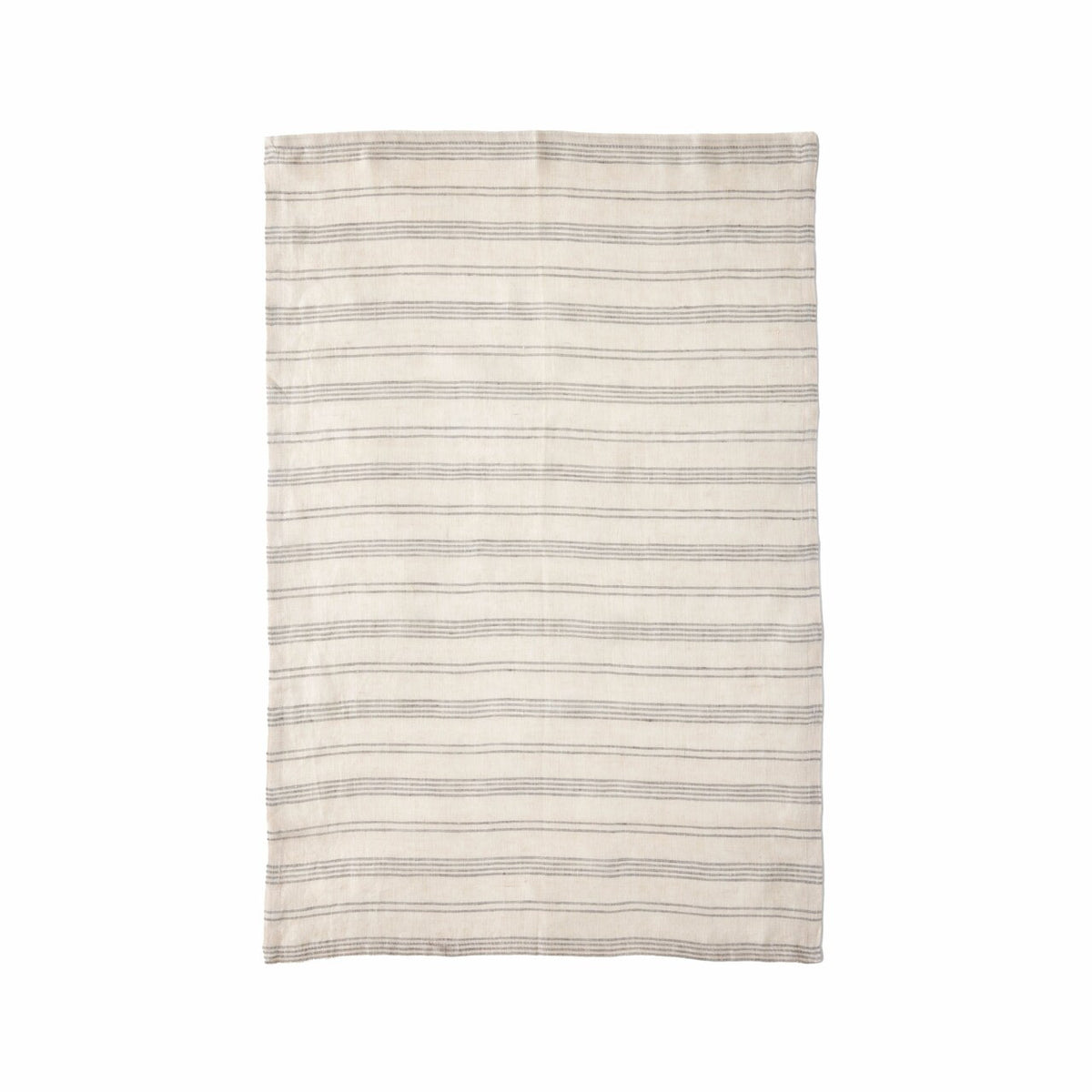 Saville Stripe Linen Tea Towel Dune , Set Of 2