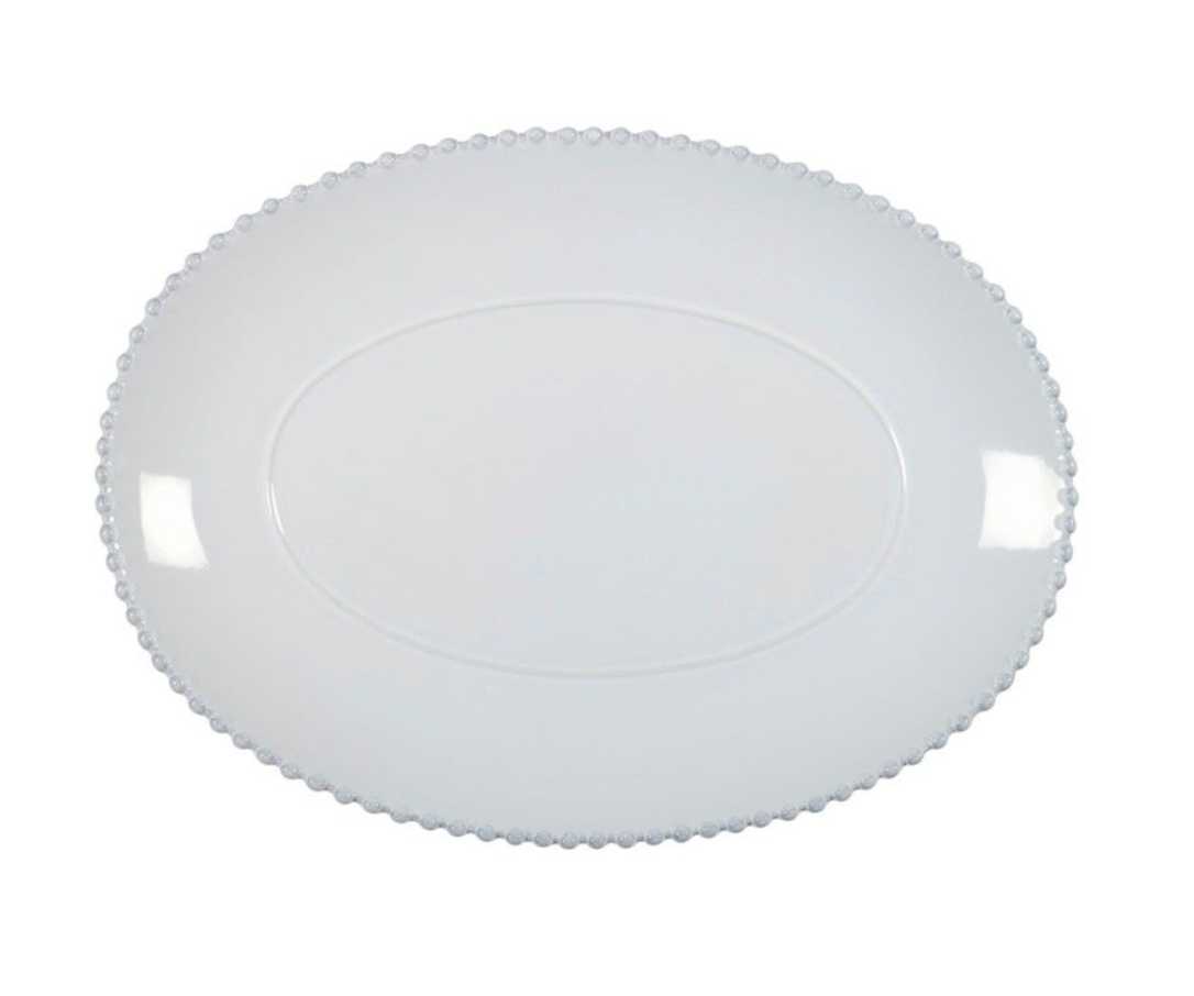 Oval Platter White Pearl Large