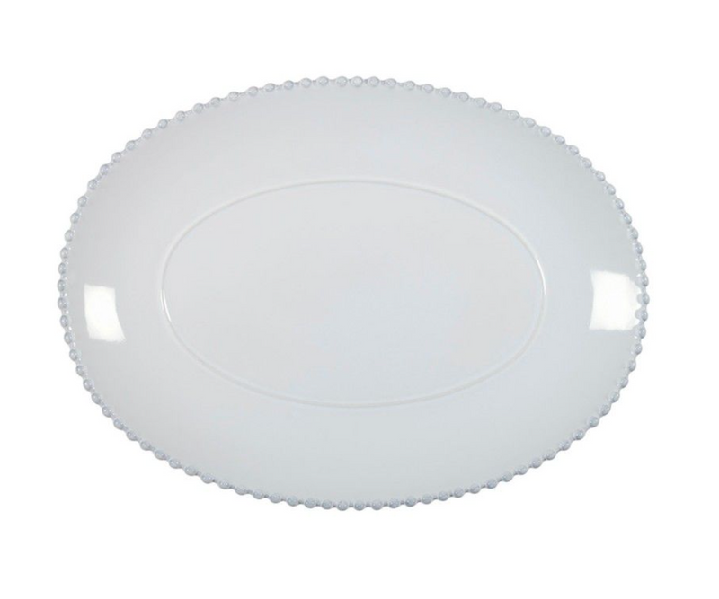 Oval Platter White Pearl Large