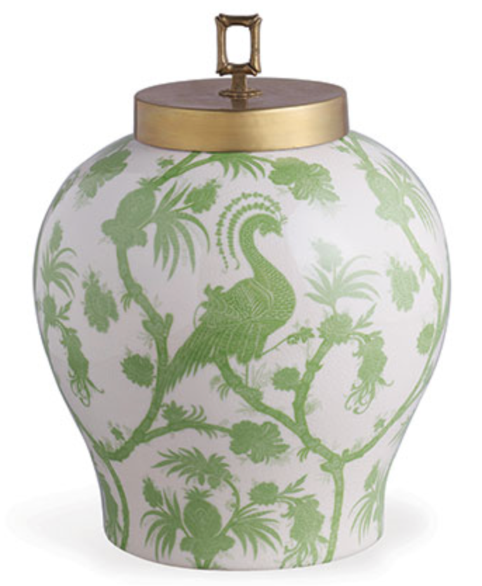 Salamander Balinese Peacock Green Jar