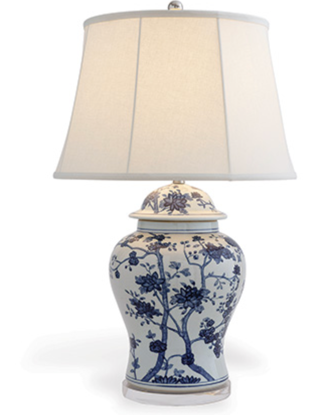 GEORGIA BLUE LAMP 31"H