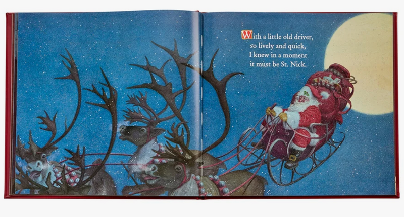 The Night Before Christmas - Red Bonded Leather