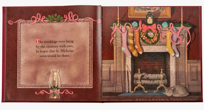 The Night Before Christmas - Red Bonded Leather