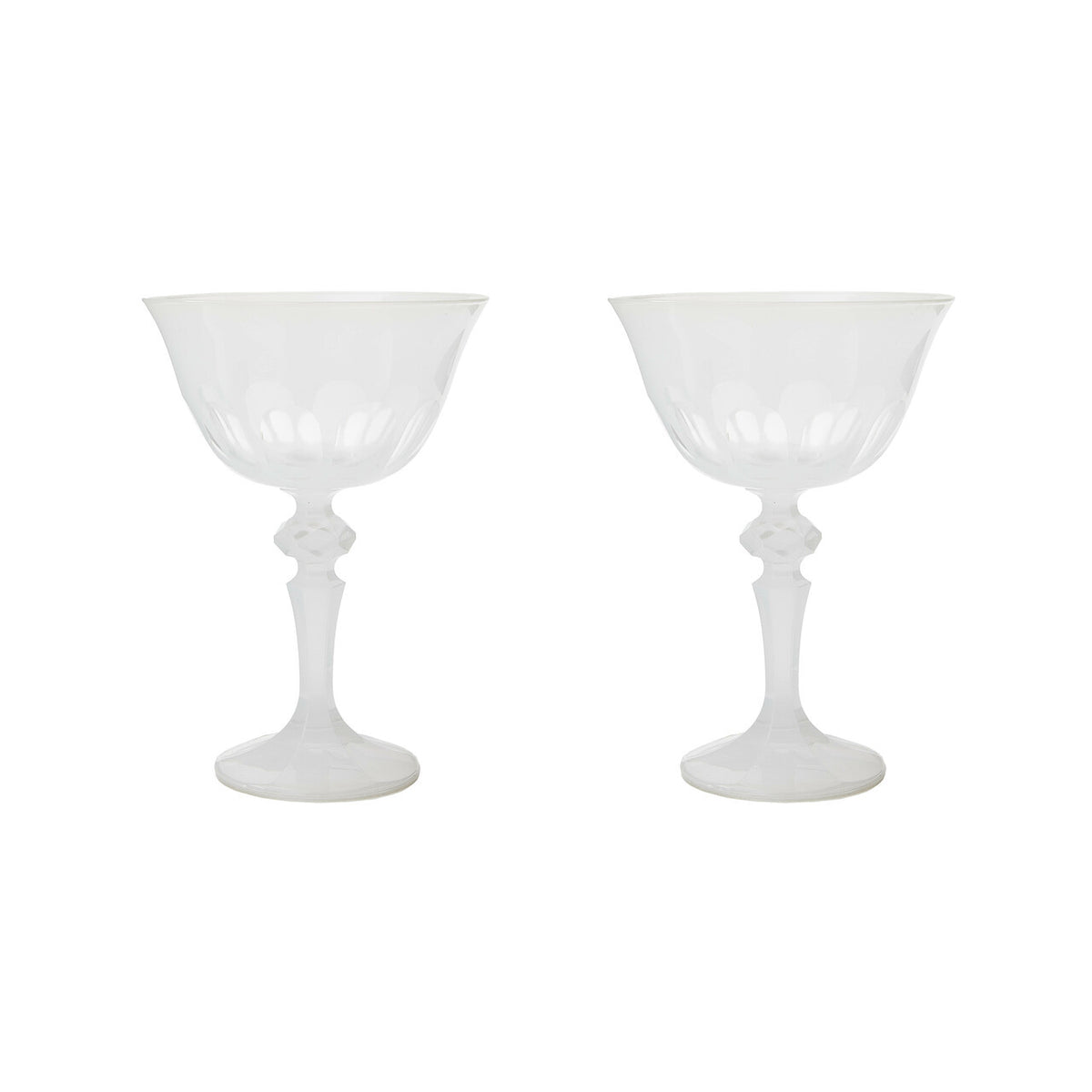 Rialto Glass Coupe Opal, Set of 2