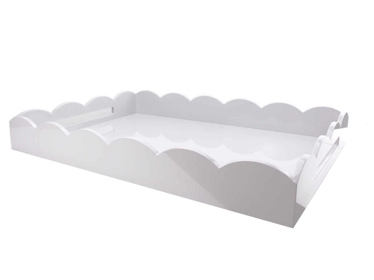 Scalloped Tray White