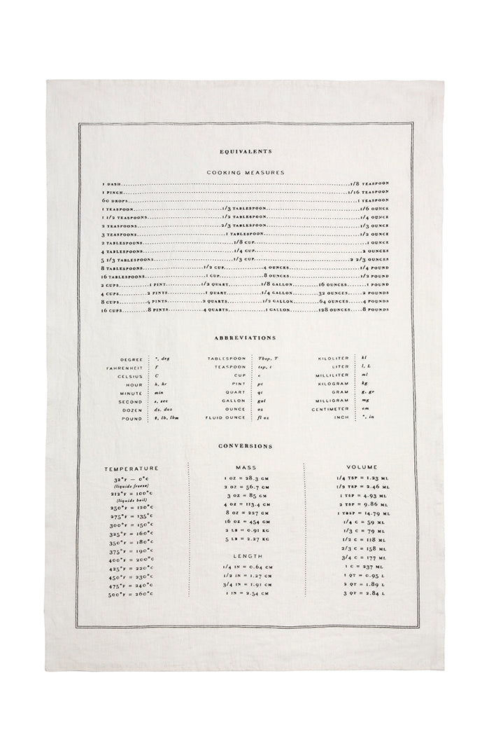 Measures Pure Linen Tea Towel