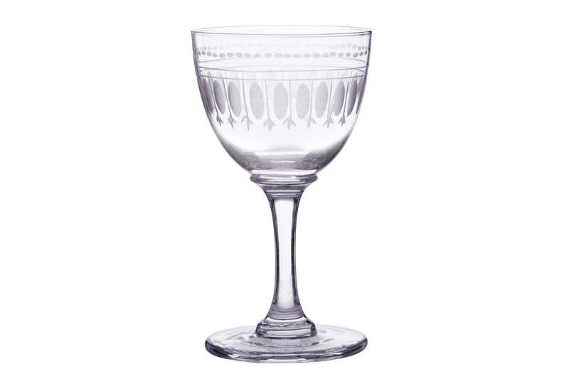 Crystal Liqueur Glasses With Ovals Design (Set of 6)