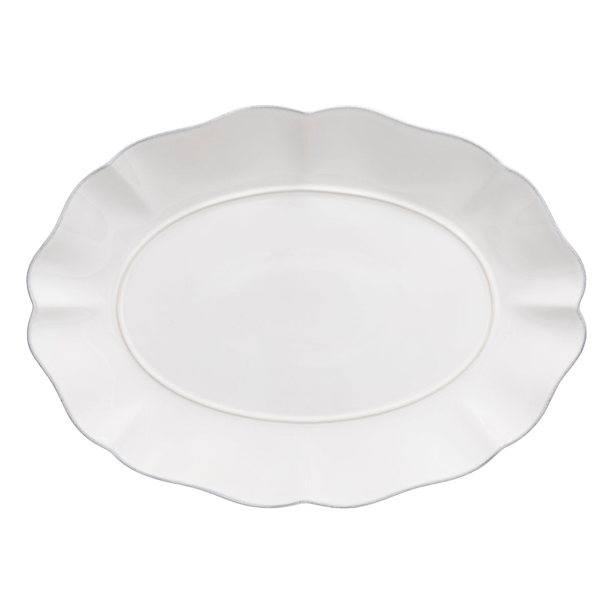 Oval Platter White Rosa