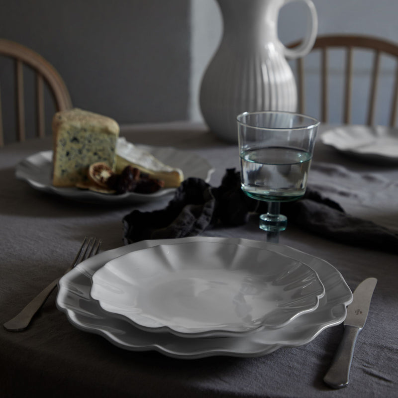 Salad or Dessert Plate White Rosa