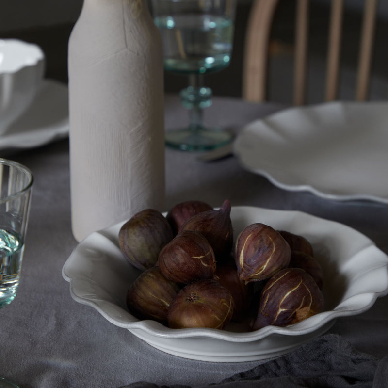 Pasta Bowl White Rosa