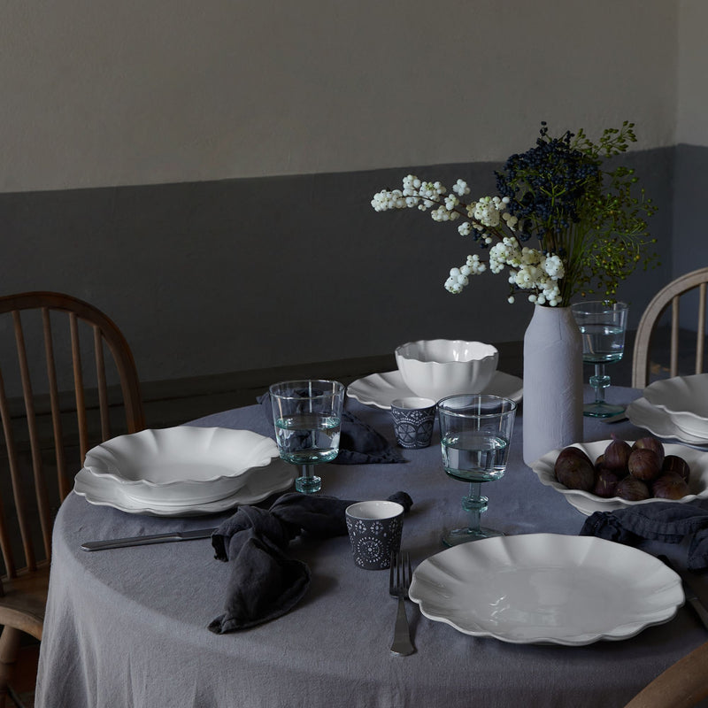 Pasta Bowl White Rosa