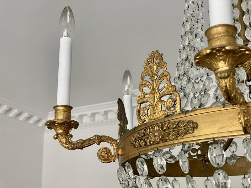 French Empire Crystal Chandelier