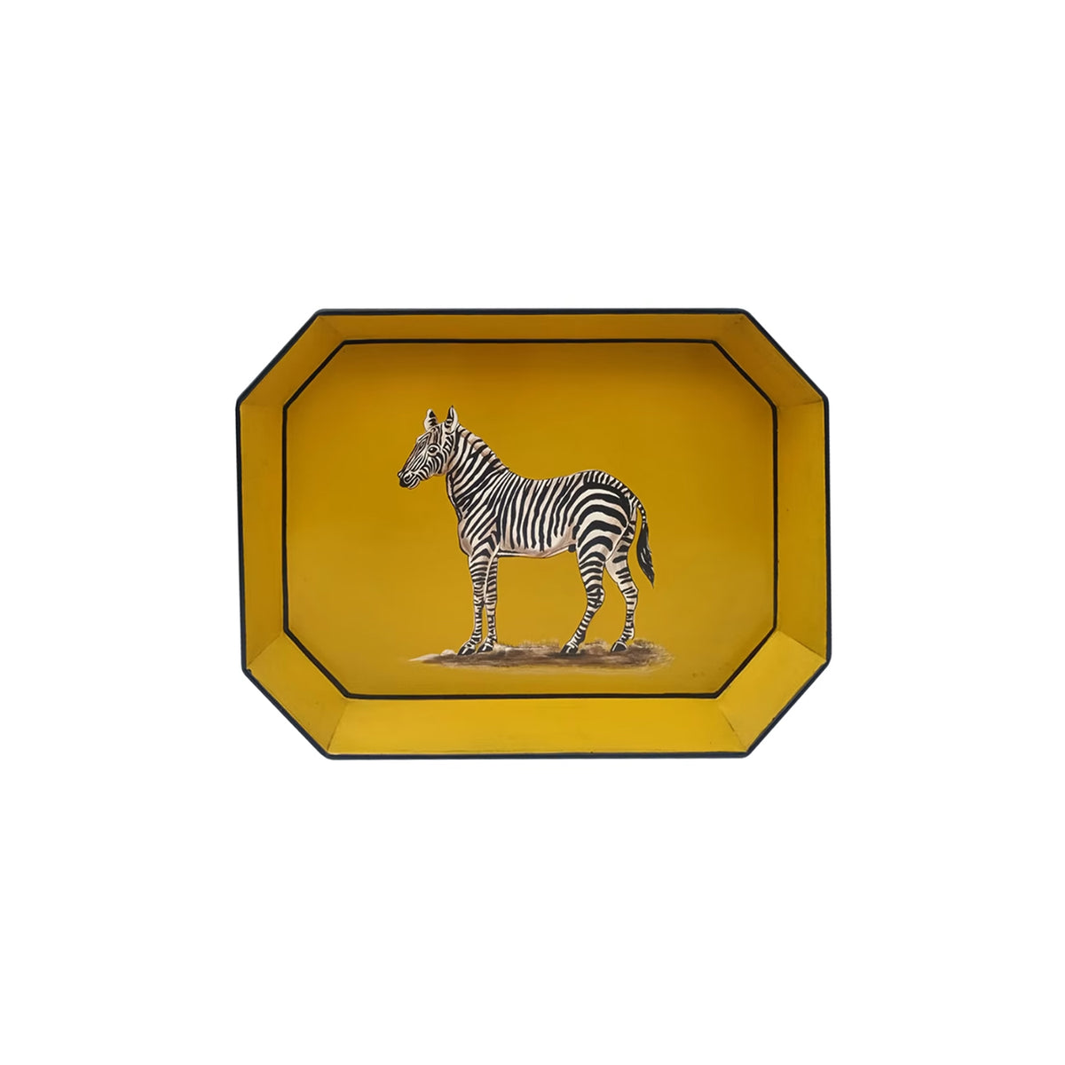 Fauna Handpainted Iron Tray, Zebra